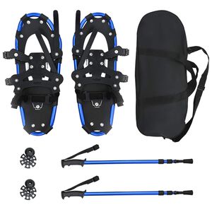 vidaXL 3 in 1 sneeuwschoenen met wandelschoenen Blauw en Zwart