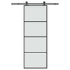 vidaXL Schuifdeur met beslag 76x205 cm ESG-glas en aluminium