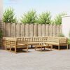 vidaXL Buiten bankenset met kussen 10 pcs Natuurlijk en Beige