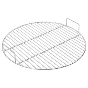 vidaXL Barbecuerooster met handgrepen rond &Oslash;44,5 cm 304 roestvrijstaal