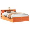 vidaXL Bedframe zonder matras massief grenenhout wasbruin 140x200 cm