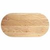 vidaXL Tafelblad 120x60x2 cm ovaal massief eikenhout