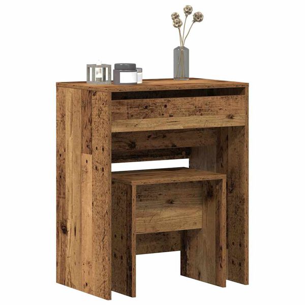 vidaXL Kaptafel met lade Oud Hout 60 x 40 x 75 cm Bewerkt hout