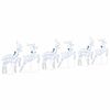 vidaXL LED Rendieren 6 pcs Zilver Stof
