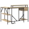 vidaXL Bureau met lade Sonoma Eiken 120 x 79 x 86,5 cm Bewerkt hout