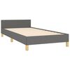 vidaXL Bedframe zonder matras 100x200 cm stof donkergrijs