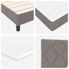 vidaXL Boxspringbed met matras Taupe 200 x 160 cm Polyester
