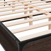 vidaXL Bedframe bewerkt hout metaal bruin eikenkleur 140x190 cm