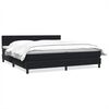 vidaXL Boxspring met matras fluweel zwart 200x210 cm