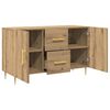 vidaXL Dressoir 100x36x60 cm bewerkt hout artisanaal eikenkleurig