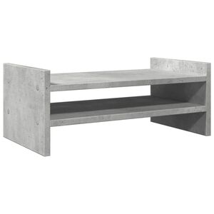 vidaXL Monitorstandaard 50x27x20 cm bewerkt hout betongrijs