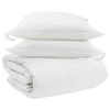vidaXL Dekbed Set met kussen 3 st Wit Donsveertjes