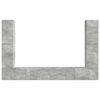 vidaXL Tv-meubelset 8 pcs Beton Grijs Bewerkt hout