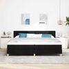 vidaXL LED Box Spring Bed met matras met LED Zwart 200 x 200 cm Stof