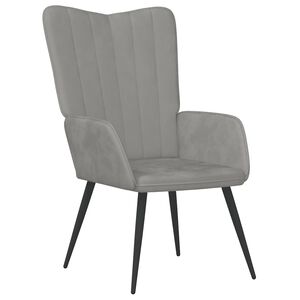 vidaXL Relaxstoel fluweel lichtgrijs