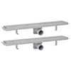 vidaXL Doucheafvoer 2 st rechthoekig 630x140 mm roestvrij staal