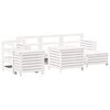 vidaXL 7-delige Loungeset massief grenenhout wit