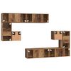 vidaXL TV Eenheden Wandgemonteerd 4 pcs Oud Hout Bewerkt hout
