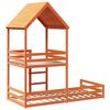 vidaXL Kinderbed met huisje massief grenenhout wasbruin 90x190 cm