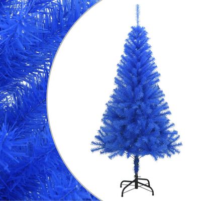vidaXL Kunstkerstboom met standaard 150 cm PVC blauw