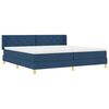 vidaXL Boxspringbed met matras Blauw 200 x 200 cm Polyester