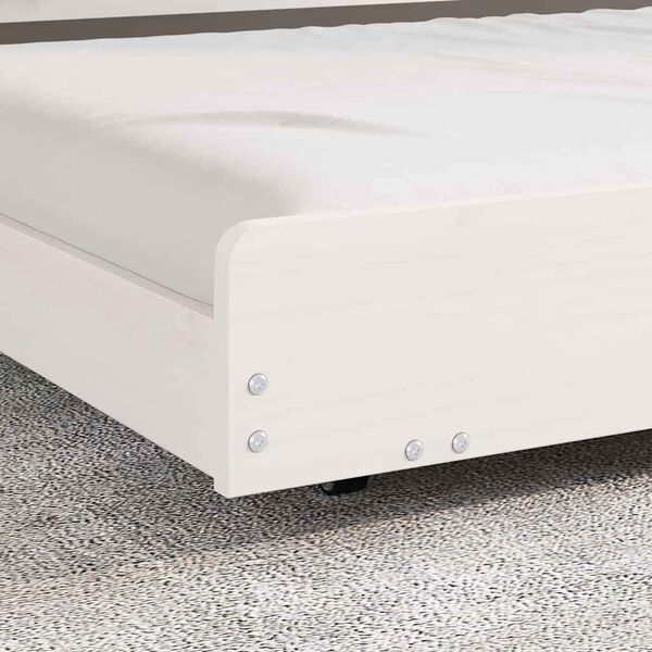 vidaXL Bedframe Wit 75 x 190 cm Massief grenenhout