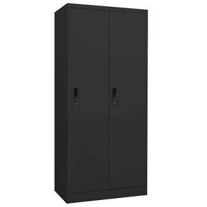 vidaXL Kledingkast 80x50x180 cm staal antracietkleurig