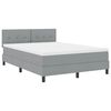 vidaXL Boxspring bed met matras Lichtgrijs 140 x 190 cm Stof