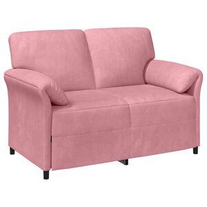 vidaXL 2-Zits Sofa Roze 138 x 83 x 95 cm Fluweel