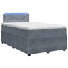 vidaXL Boxspringbed met matras Donkergrijs 120 x 200 cm Fluweel