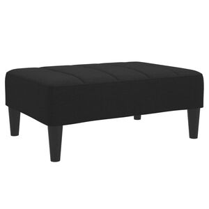 vidaXL Voetenbank 77x55x31 cm stof zwart