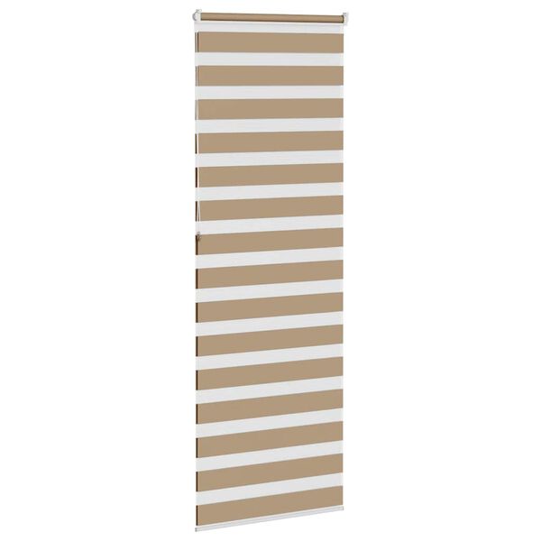 vidaXL Zebra Blind 85x230 cm stofbreedte 80,9 cm polyester zandbruin
