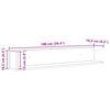 vidaXL Wandschappen 2 st 100x16,5x16,5 cm bewerkt hout wit