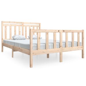 vidaXL Bedframe massief hout 140x190 cm