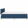 vidaXL Boxspringbed met matras met hoofdeinde Blauw 200 x 200 cm Stof