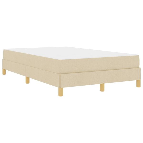 vidaXL Boxspringbed met matras Cr&egrave;me 120 x 190 cm Stof