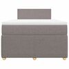 vidaXL Boxspring met matras stof taupe 120x200 cm