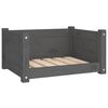 vidaXL Hondenmand 55,5x45,5x28 cm massief grenenhout grijs