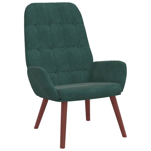 vidaXL Relaxstoel fluweel donkergoen