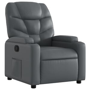 vidaXL Relaxfauteuil kunstleer grijs