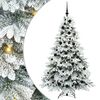 vidaXL Kunstkerstboom met 300 LED met standaard Wit 180 cm PE en PVC