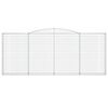 vidaXL Schanskorven 4 st gewelfd 400x30x160/180 cm ijzer