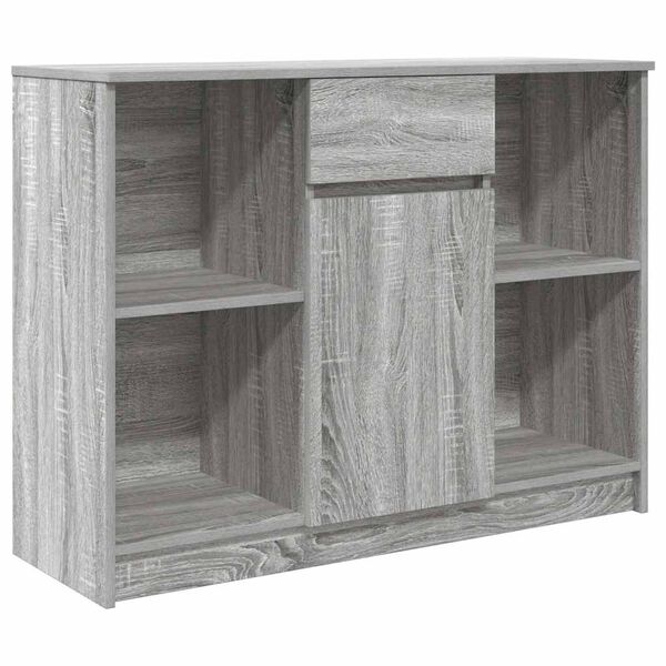 vidaXL Dressoir met lade 101x35x76 cm spaanplaat grijs Sonoma
