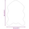 vidaXL Nep Schapenvacht Tapijt Tafalla Zwart 60 x 90 cm Polyester