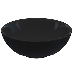 vidaXL Wastafel &Oslash;28x10 cm keramiek glanzend zwart