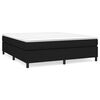 vidaXL Boxspring bed stof zwart 180x200 cm