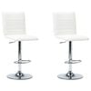 vidaXL Barstoelen 2 st kunstleer wit