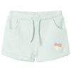 Kindershorts met trekkoord 140 gemengd lichtmintkleurig