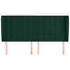 vidaXL Hoofdbord met randen 163x23x118/128 cm fluweel donkergroen