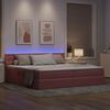 vidaXL Opbergbed met LED met matras Roze 200 x 200 cm Fluweel